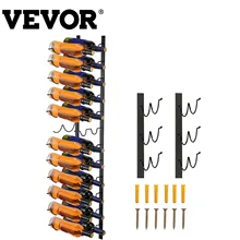 

VEVOR Steel Wall Mounted Wine Rack Creative 9/12/24 Bottle Wine Black Home Vertical Type Storage Holder Stackable Bar Decoration