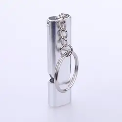 Survival Double Hole Whistle High Frequency Survival Whistle Emergency Self-Help Aluminum Alloy Emergency Survival Whistle