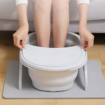 

Creative High Quality Massage Roller Folding Soaking Basin Comfortable Feet Wash Spa at Home Use Relax Foot Pedicure Care Barrel