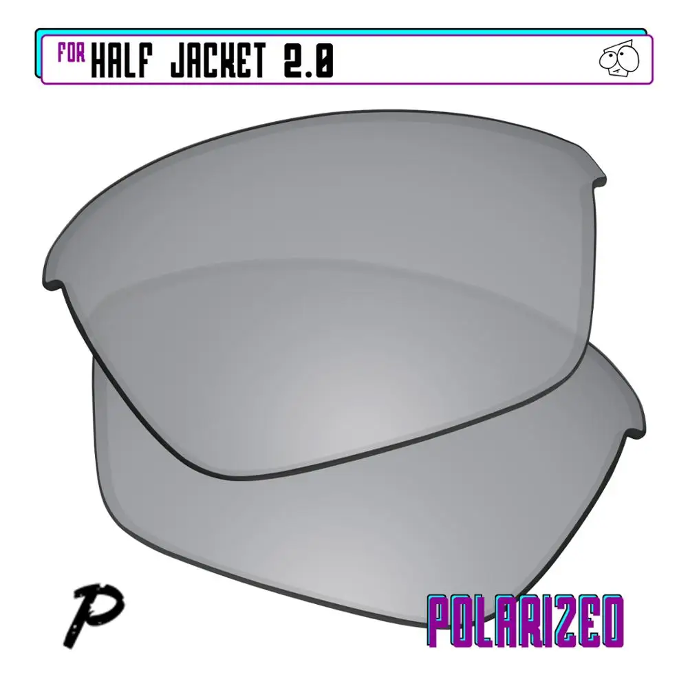 

EZReplace Polarized Replacement Lenses for - Oakley Half Jacket 2.0 Sunglasses - Silver P