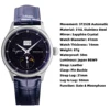 Sugess Seagull ST2528 Movement Mechanical Wristwatch Men Watch Luxury Real Blue Stone Dial Stainless Steel Case Moonphase Clock 2