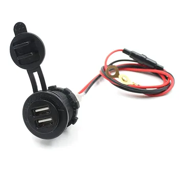 

Car Dual USB Charger 3.1A Cover for Motorcycle Auto Truck Boat 12V-24V LED Dual USB Socket Mount Charger Power Adapter