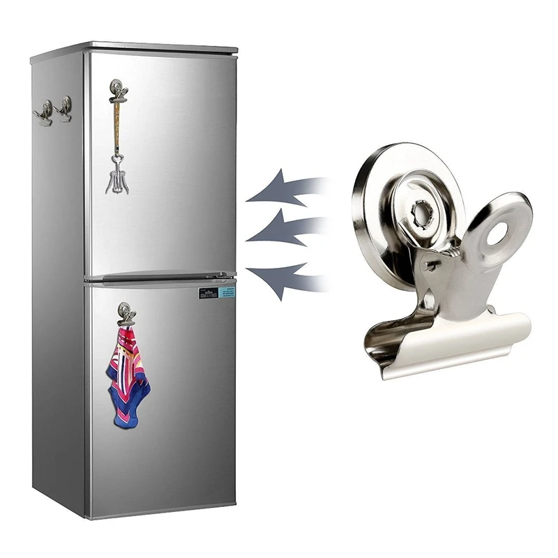 5 шт. магнитные зажимы для холодильника, держатель для заметок, магнитная ручка для дома и офиса из металла