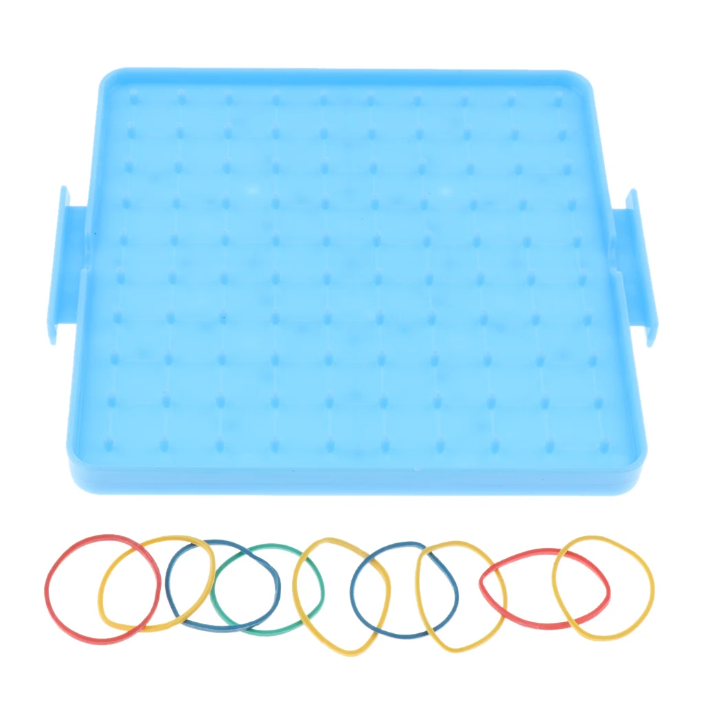 Montessori Geoboard Mathematical Board with Rubber Bands for Kids Graphical Educational Toys Early Development Toy