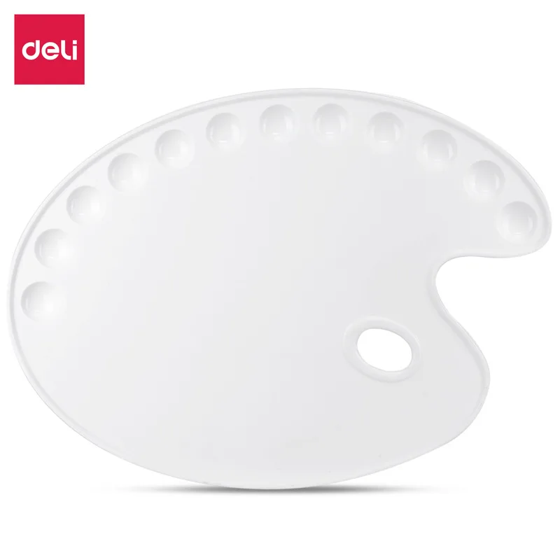 

Deli 68300 Palette Circular Bead Easy to Cleaning Deli Color Palette Paints Palette 12 Grid Palette
