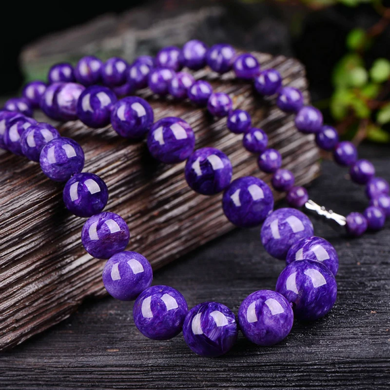 VANTJ элегантный Природный чароит ожерелье Fine Jewelry Banglr для женщин и леди свадьба Engagment вечерние подарочная коробка