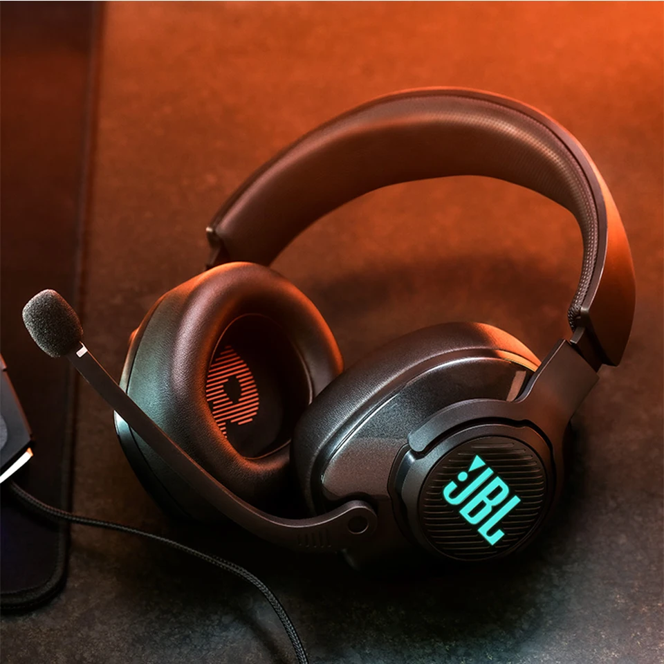 JBL Quantum 400 Over ear Gaming Headset Wired ESport Headphone with Mic Earphone for PlayStation Nintendo Switch iPhone Mac VR