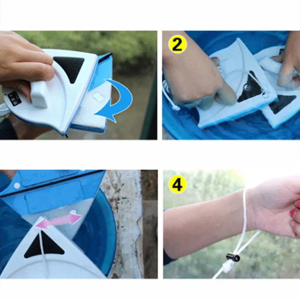 Double-Sided Magnetic Cleaning Glass Brush Window Wipe Cleaner Home Cleaning Tools 3-10Mm