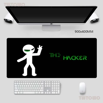 

Black Mouse Pad Big Size Hacker Pattern Skid-slip Mice Mat Locking Edge Gaming Mouse Pad Custom Play Mat for Csgo DOTA LOL Games