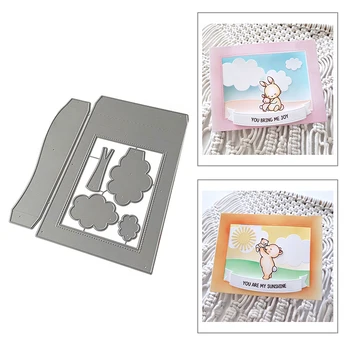 

2020 New Rectangle Photo Frame Edge Sewing Thread Metal Cutting Dies For DIY Making Background Scrapbooking Album Card No Stamps