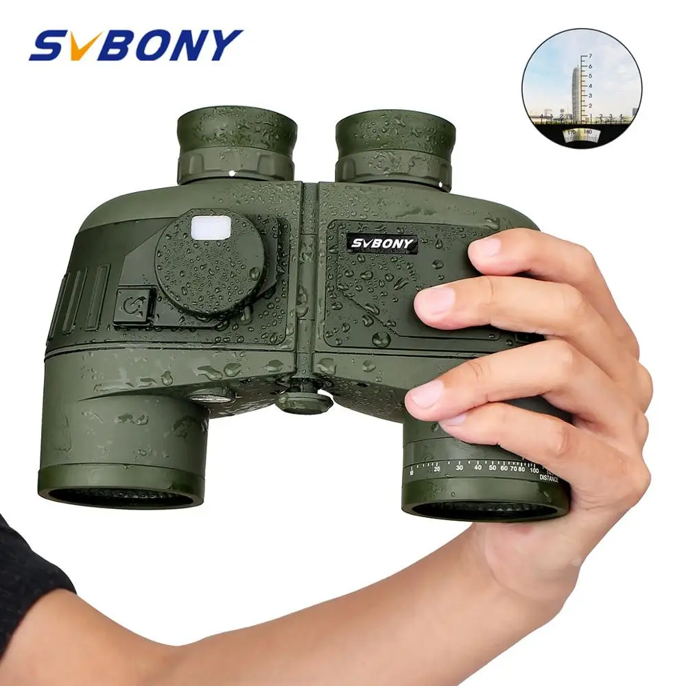 

SVBONY 7x50 Military Binoculars w/Internal Rangefinder&Compass Waterproof Floating Marine Powerful Telescope SV27 F9307