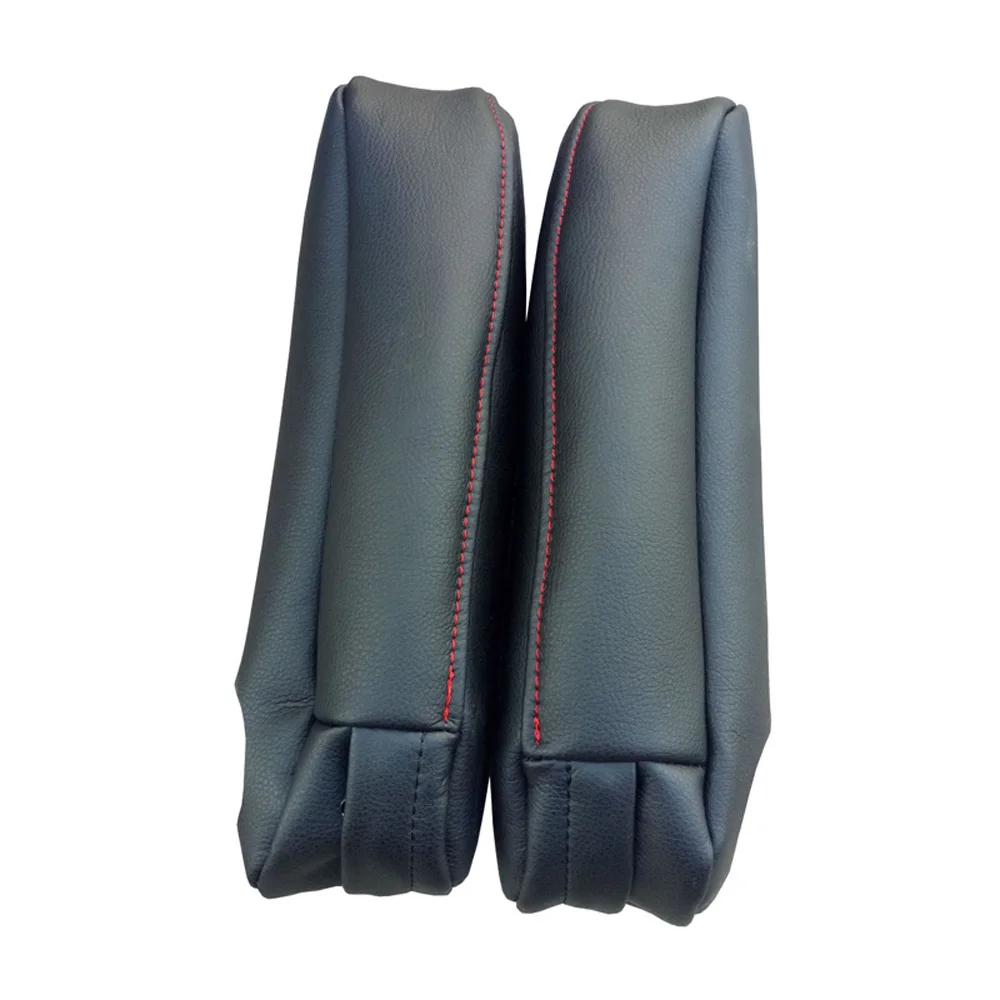 

2pcs Armrest Cover Black Leather Holsters Interior Left+right Accessories