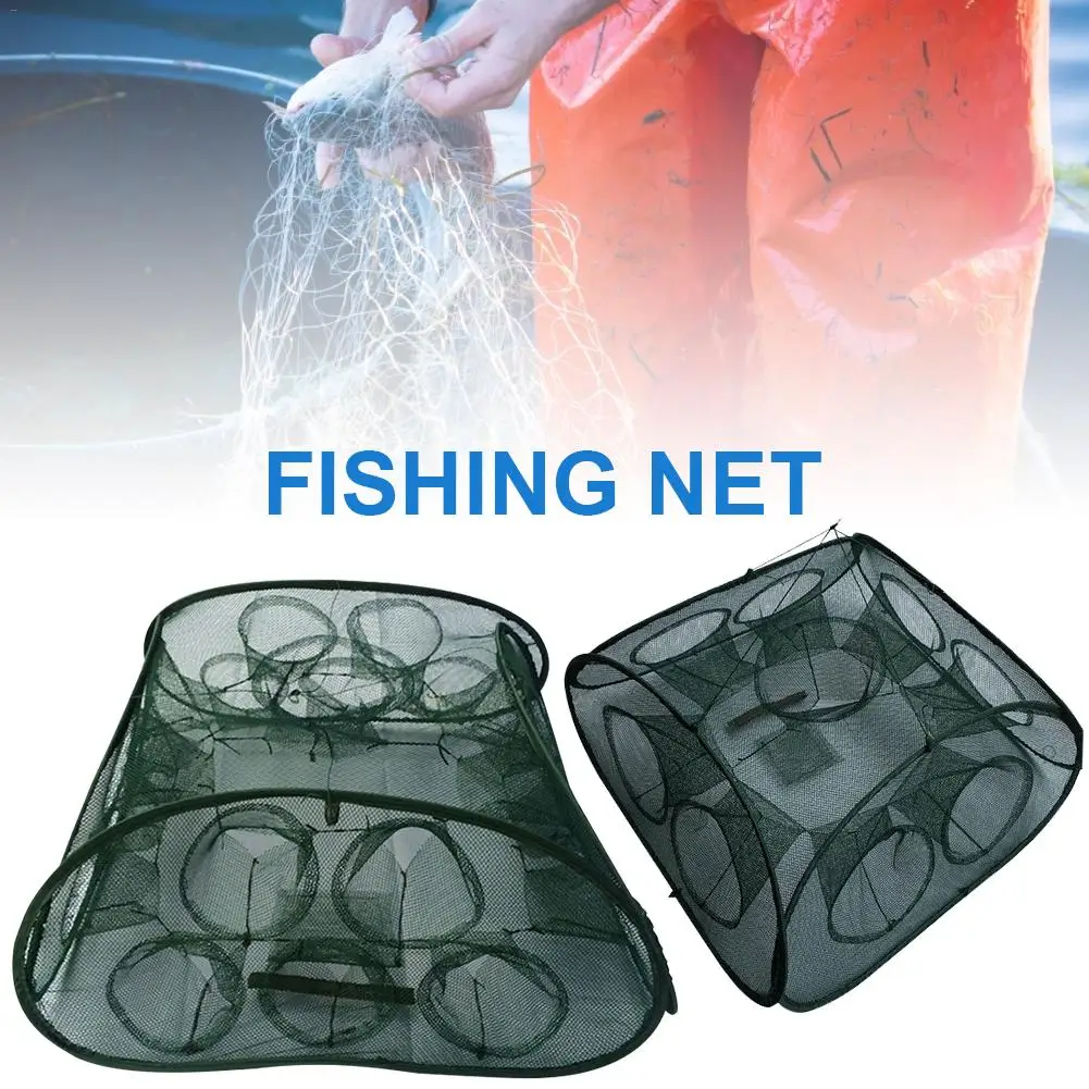 Складная портативная ловушка для креветок с шестигранником 4/6/8/10 отверстий