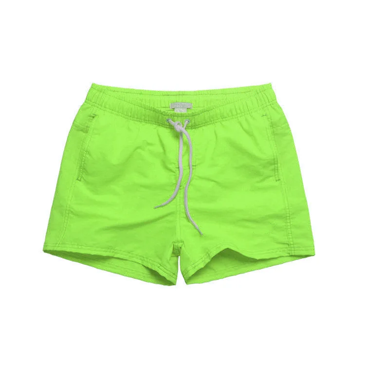Летняя одежда для плавания, мужские плавки для мужчин, плавки для пляжа, сетчатая футеровка, Одноцветный купальник с карманом