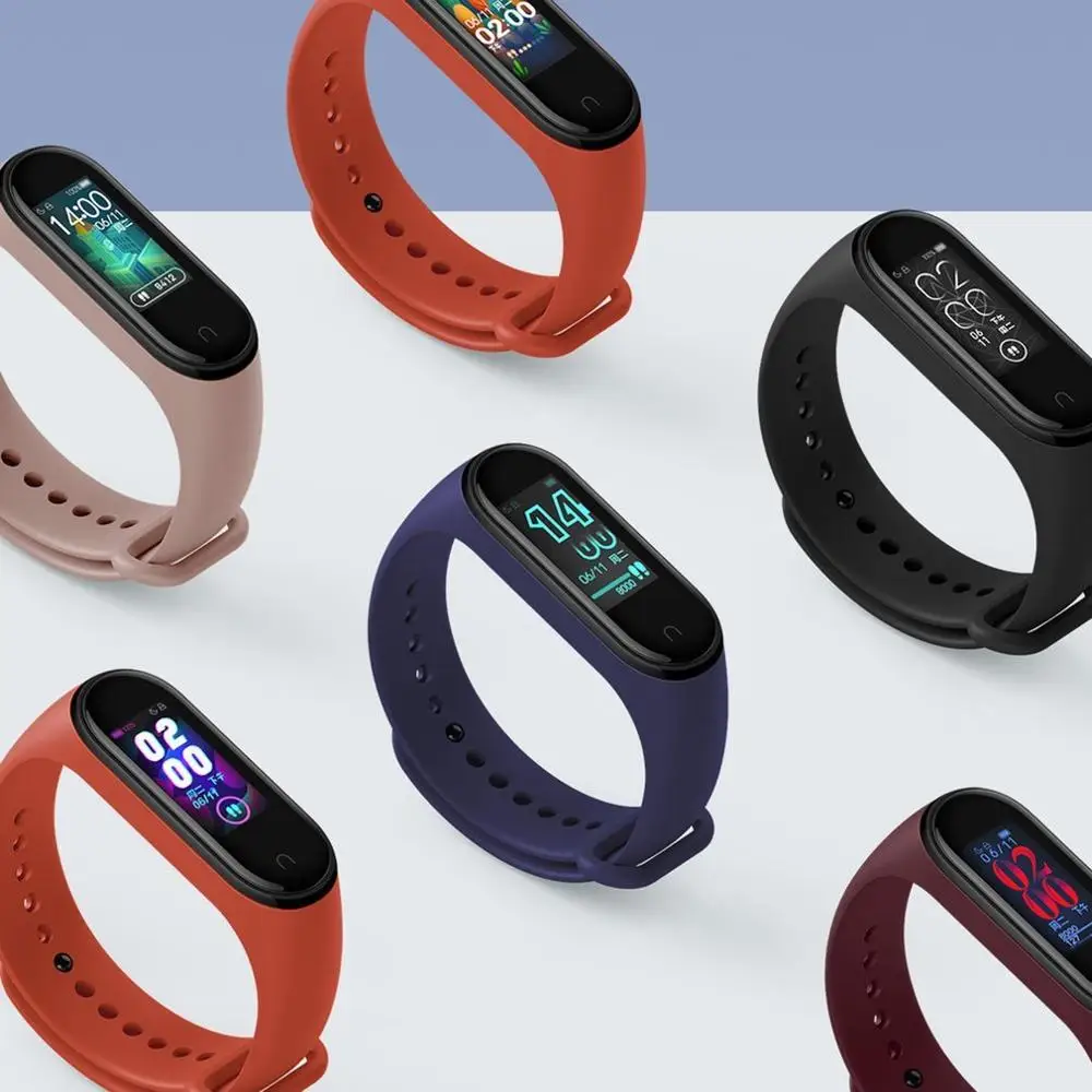 

2019 English Version Original Xiaomi Mi Band 4 Newest BT5.0 Music Smart Bracelet Solid Color Wristband