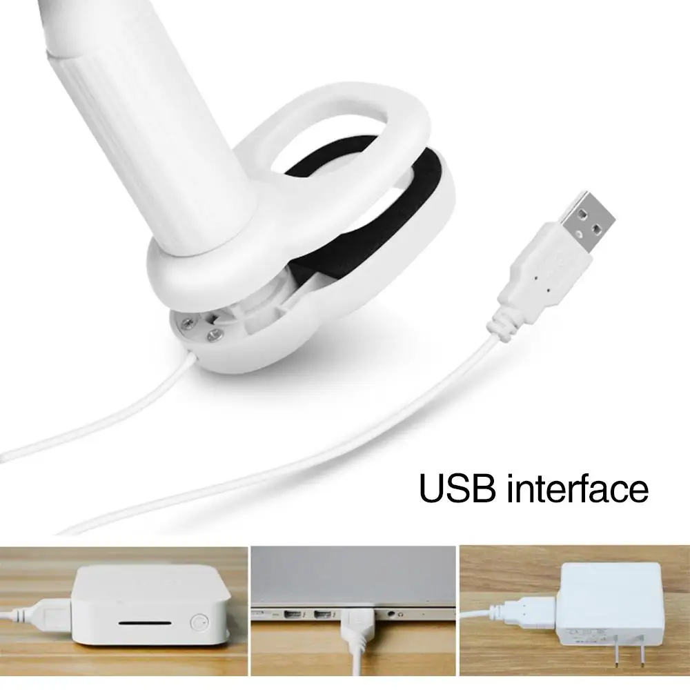 Светильник для чтения USB настольная лампа фонарь для ухода за глазами домашний декор Регулируемый 24LED книжный светильник с зажимом чувствительный светильник