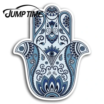 

Jump Time for Hamsa Hand Vinyl Decal Sticker Religion All Seeing Eye Spiritual Decal Rear Windshield Waterproof Car Accessories