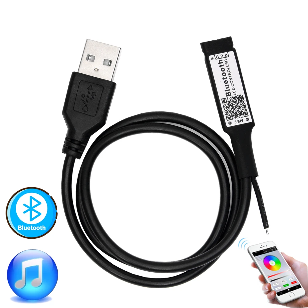 

5V USB RGB LED Controller Bluebooth Power For TV Backlight led strip RGB 5050 2835 Controller Remote Light Home colorful