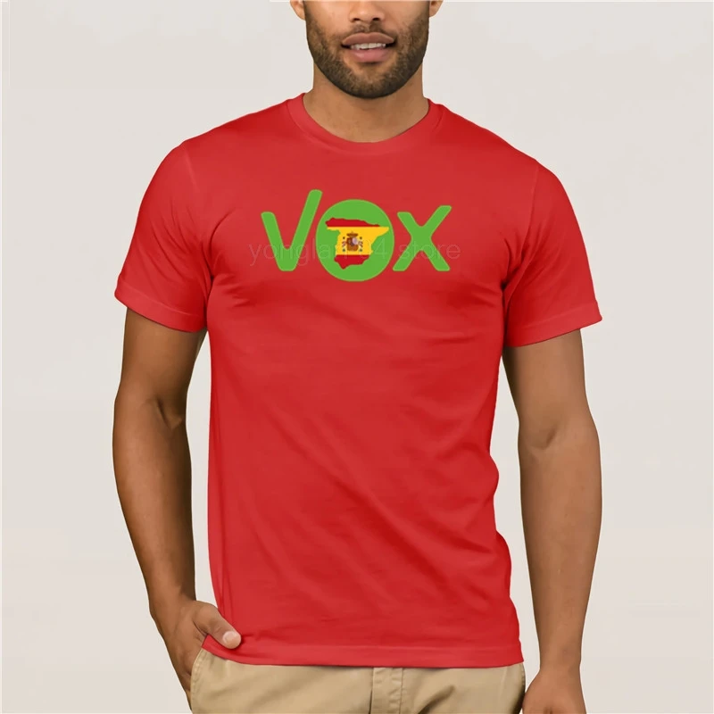 Модная летняя футболка из хлопка, креативная графическая футболка VOX - Цвет: red