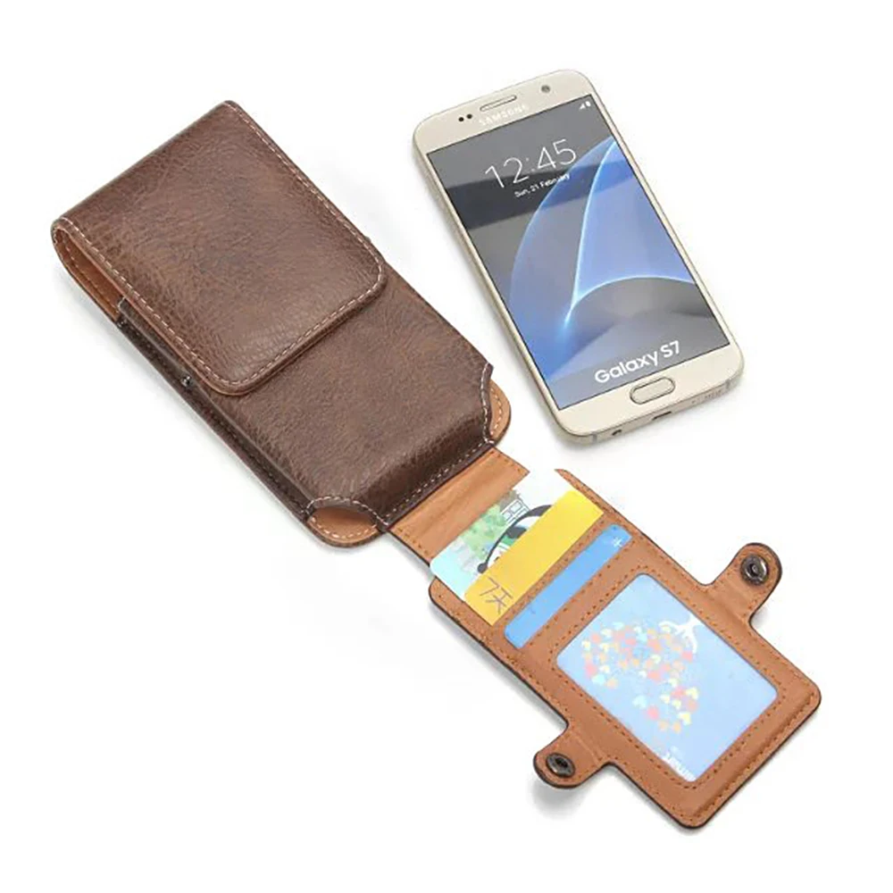 

For DOOGEE S60 case leather phone bag case for iphone xiaomi huawei samsung vintage long for phones ultra Buckle Holster Hook