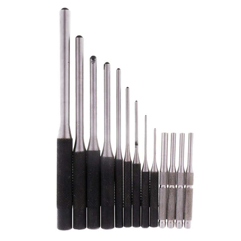 

9Pcs Roll Pin Punch Set And 4Pcs Hollow End Starter Punch Tool With Red Case