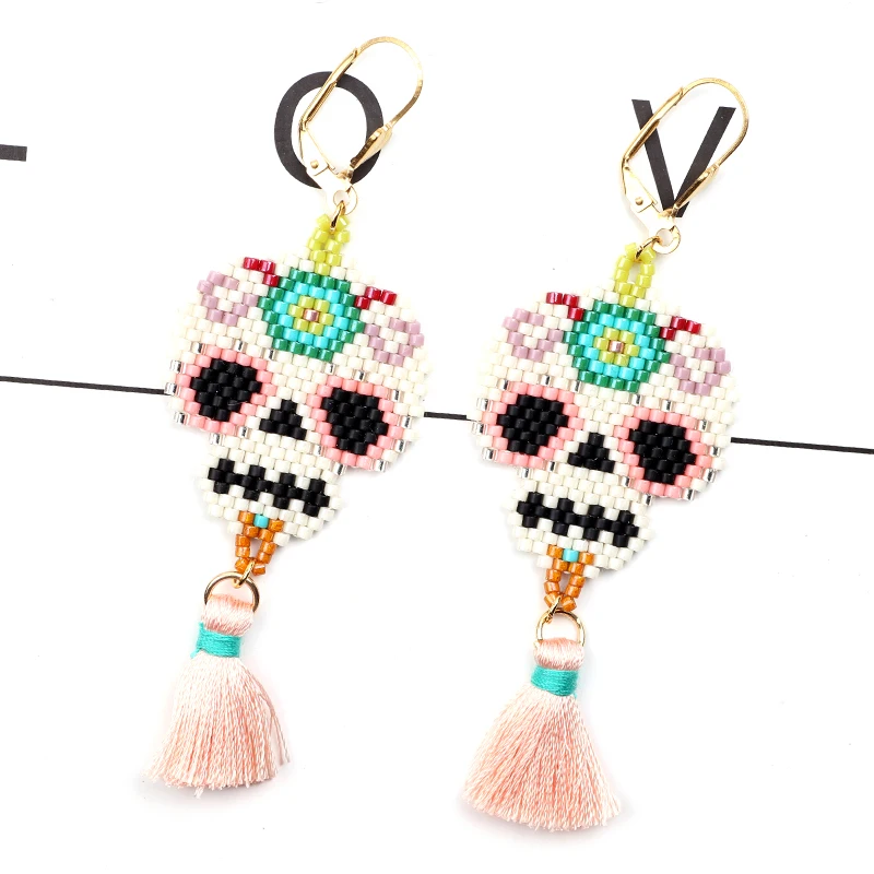 

FAIRYWOO Dark Skeleton Tassels Fashion Earring