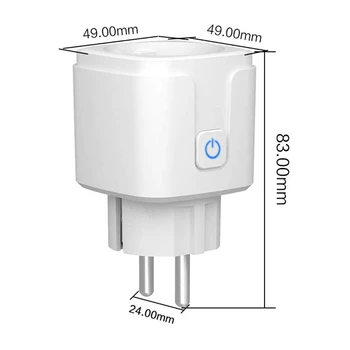 

smart plug eu wifi plug housing timer setting tuya wireless smart mini 16a adapter