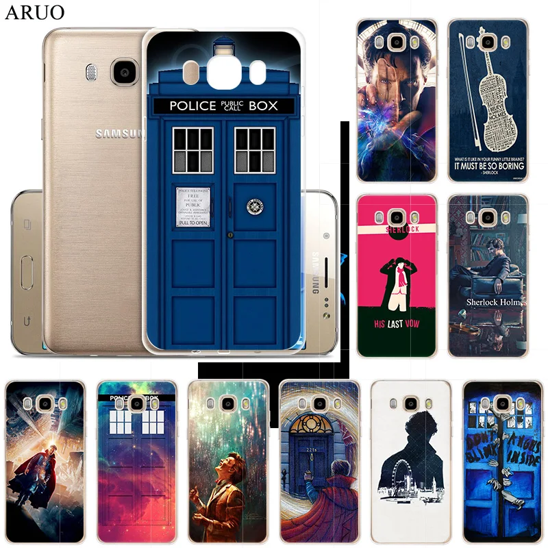 Sherlock Holmes tardis who Soft TPU Silicone Case for Samsung J82018 J7Prime J72018 J62018 J72017EU J5 J4Plus J3 Strange Doctor