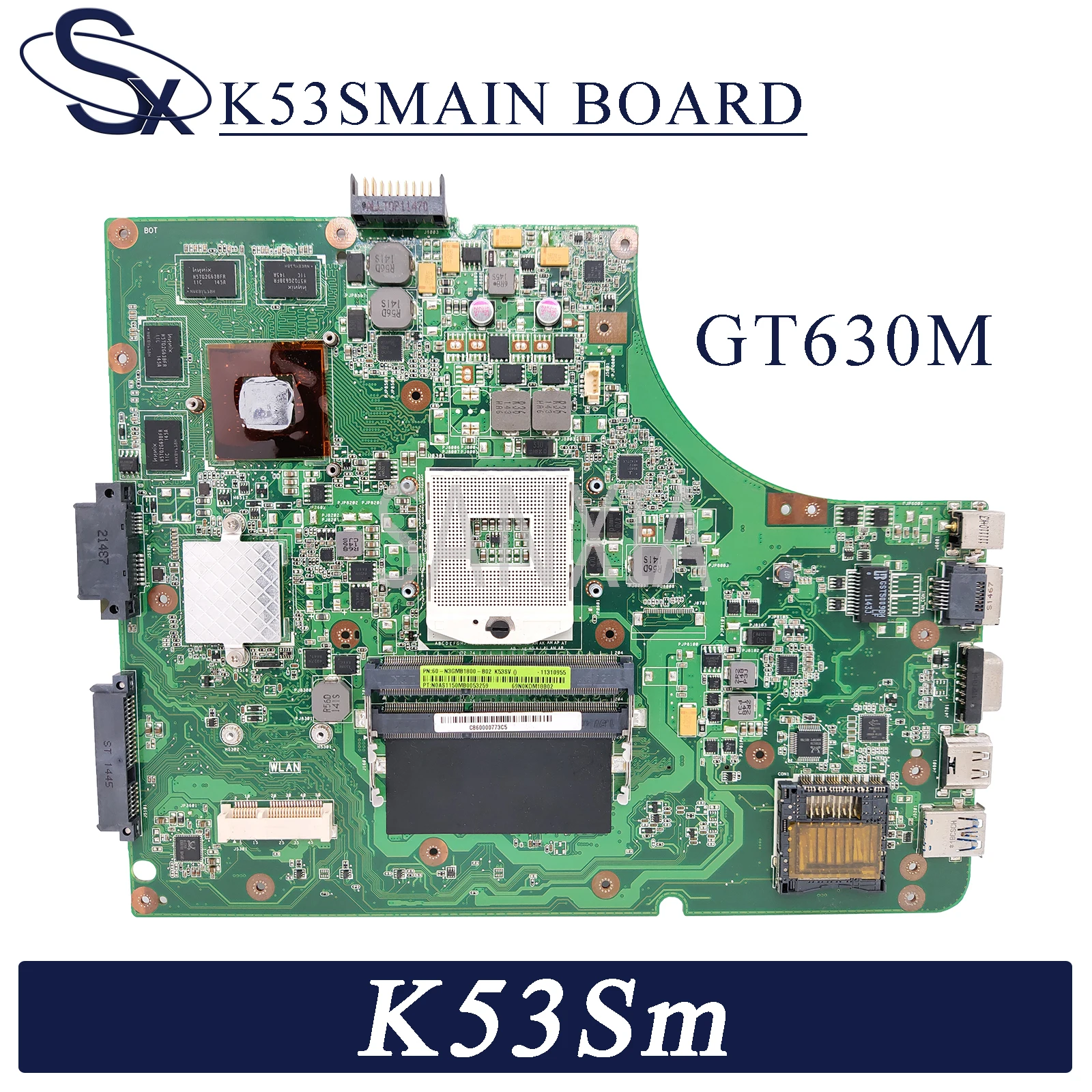 KEFU K53SV материнская плата для ноутбука ASUS K53SM K53SC K53SJ P53SJ A53SJ оригинальная REV2.1/2 4/3 0/3 1