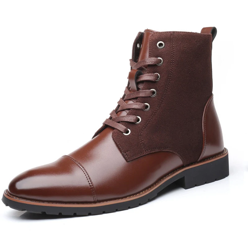 

New Men Brogue Dress Shoes With Business Leather Shoes Large Size Carved Italian Formal Oxford For Winter pu Dress Shoes 2019