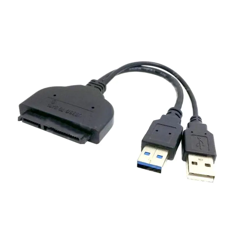1 шт. USB2.0 или USB 3 0 к SATA 7 + 15 22Pin Y сплиттер адаптер кабель для 2 5-дюймового HDD SSD