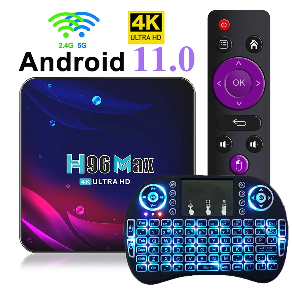 Tv Box Android 11 H96 Max V11 Android Tv Box 2021 4gb 64gb Smart Tv Box