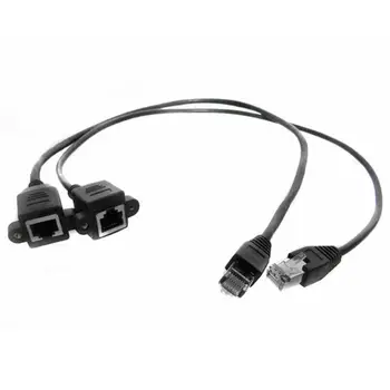 

8Pin RJ45 Network Cable Excellent High Density Pure Copper Shield 100Mbps Male to Female LAN Ethernet Extension Screw Cord