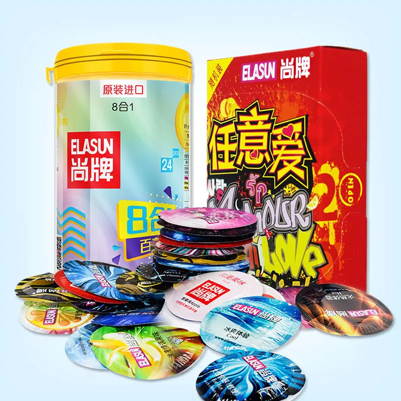 Презервативы ELASUN из натурального латекса ультратонкие 40 шт./лот|thin condom|ultra thin
