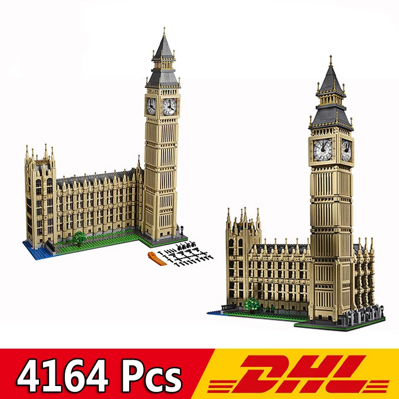 

City Street View Big Ben Elizabeth Tower Famous Buildings Kit 4164Pcs Blocks Brick Toys Compatible LegoINGs 10224 17005