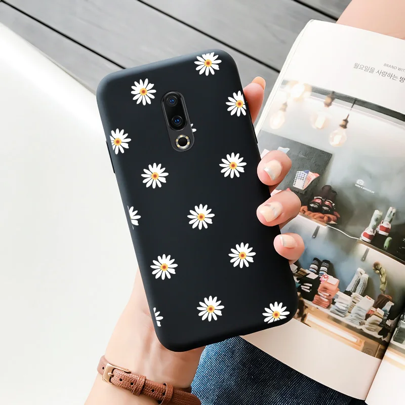 meizu back cover For Meizu 16 16t 16s 16x 16xs Plus Case Cartoon Painted Flower Pattern Shell Silicone Protection Phone Cover meizu phone case with stones Cases For Meizu