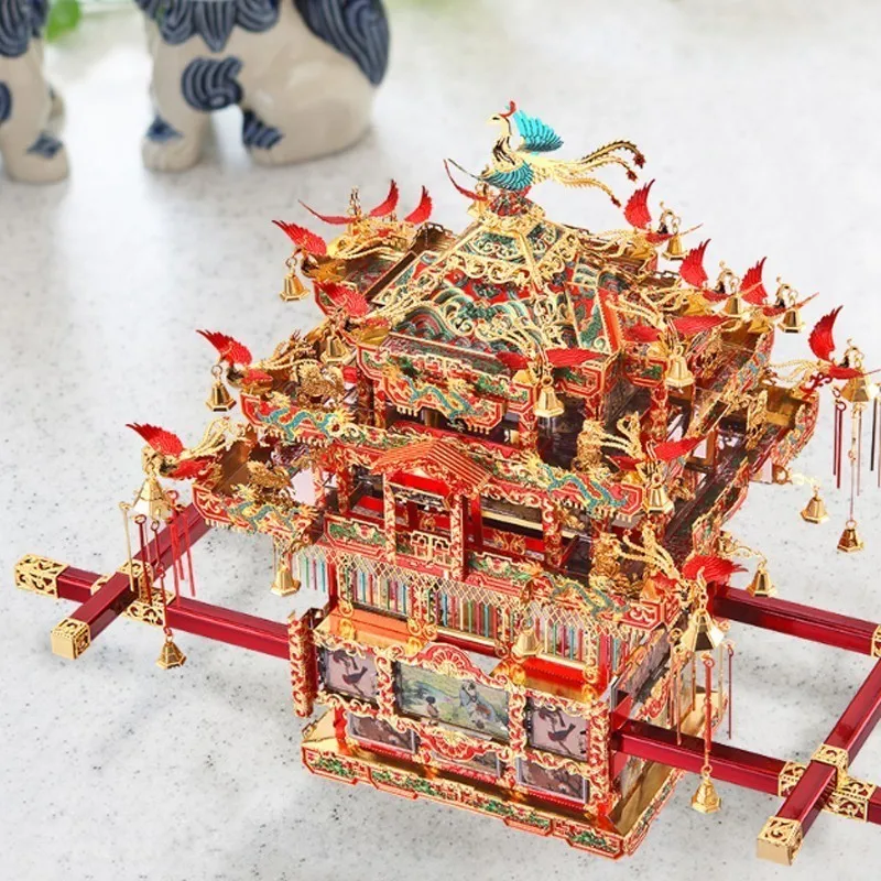 

3D Three-dimensional Puzzle Metal Assembled Model Headdress Diy Handmade Toys High Difficulty Chinese Style Model Puzzle