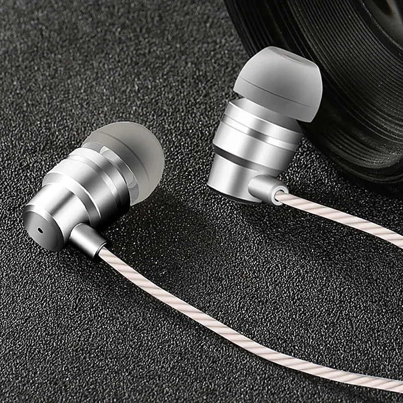 HiFi Game Headset Metal Wire Control Stereo Subwoofer Noise Reduction Headphone Speakers with MIC USB Earphone