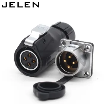 XHE20,    Waterproof connector 4 pin  power cable connector plug female & socket male LED Waterproof  power connector IP67