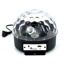 9x3 Вт светодиодный MP3 DJ клуб паб диско вечерние музыка хрустальный магический шар сценический светильник с USB диском пульт дистанционного управления