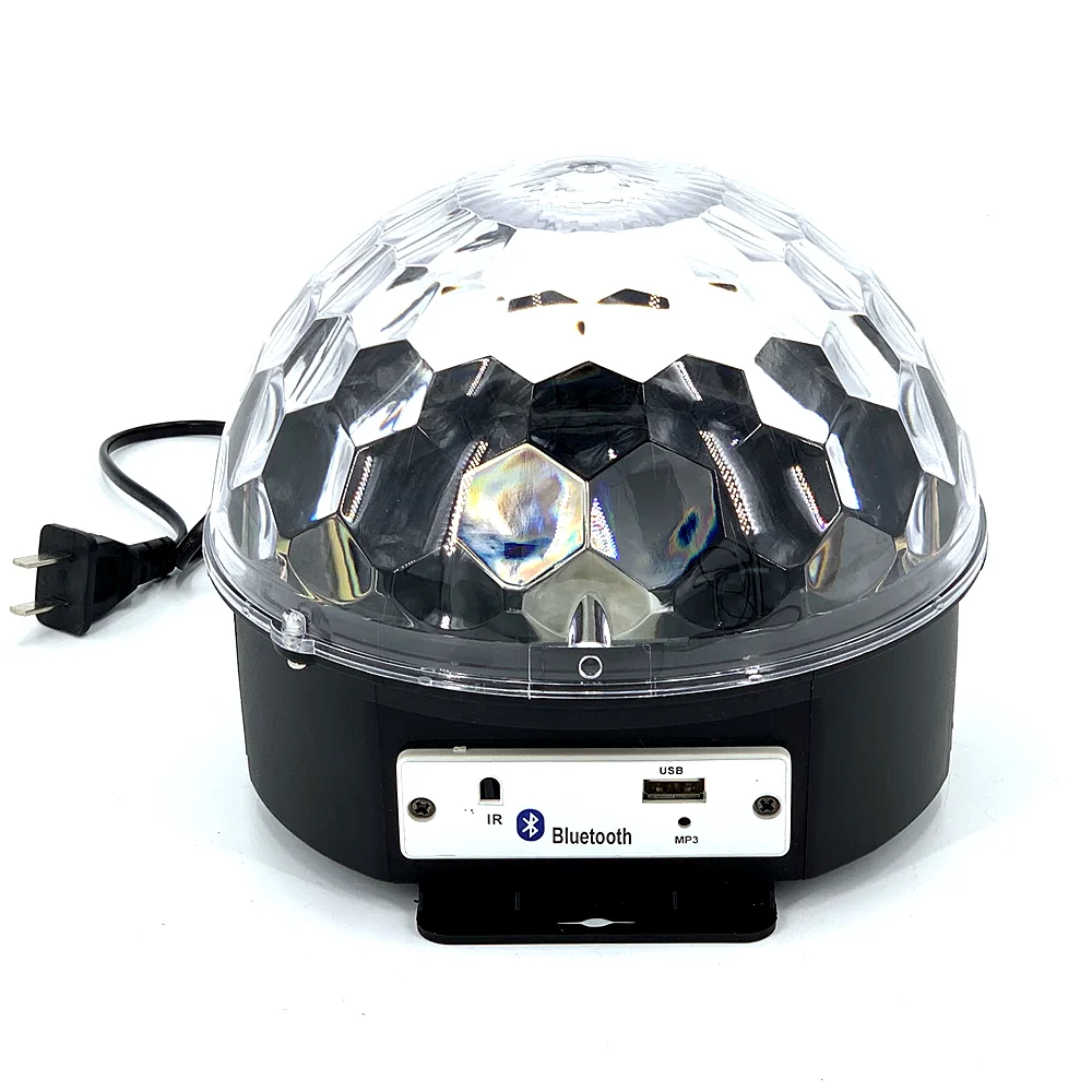 

9x3W LED MP3 DJ Club Pub Disco Party Music Crystal Magic Ball Stage Effect Light With USB Disk Remote Control Free Shipping