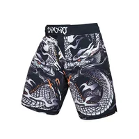 Men Fashion MMA BJJ Shorts Animal 3d Print 84% Polyester 16% Spandex Lightweight Grappling Muay Thai Men Gym Training Shorts 1