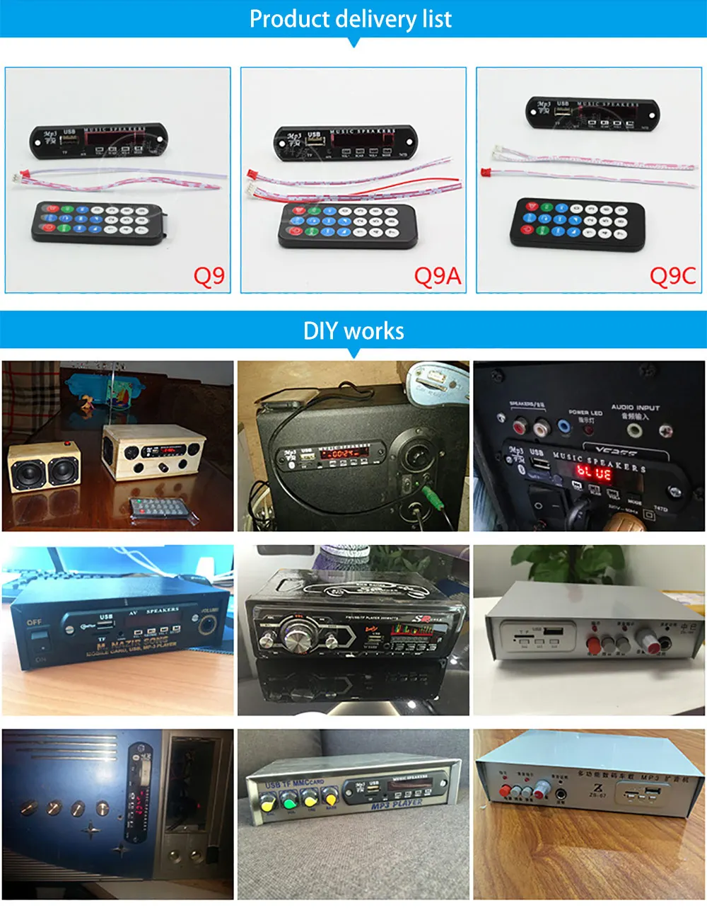 Автомобильный MP3 декодер доска автомобильный усилитель звука Bluetooth Музыка Аудио MP3 декодер с пультом дистанционного управления автомобильный разъем Усилитель-сабвуфер декодер