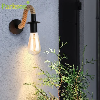 

Hemp Rope Led Modern Wall Lamp Vanity Light Industrial Decor Bedroom Good Loft Nordic Vintage Wall Sconces Fixtures On The Wall