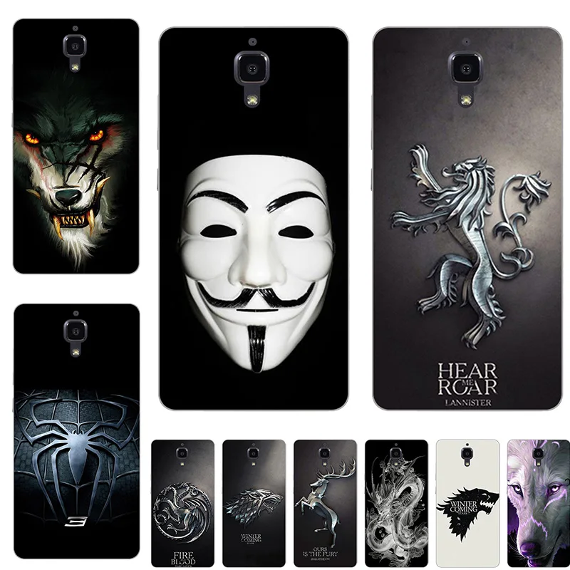 

Soft Silicone Cover Case for Xiaomi Mi4 Mi 4 Mi4W Mi 4W Painting TPU Cases Patterned Colourful Protection Shell