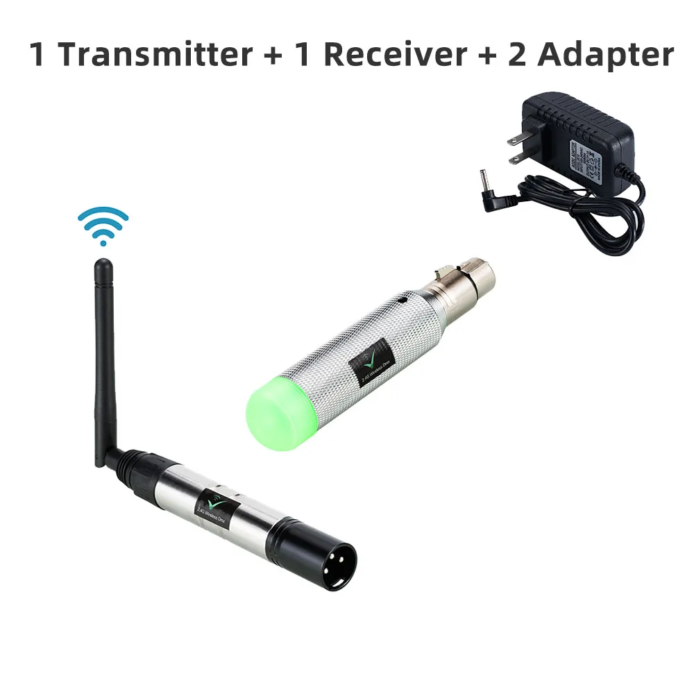 DMX 1T1R DMX беспроводной 2,4G DMX512 передатчик приемник лазерный светильник s контроллеры с адаптером для сценического эффекта DJ диско светильник - Цвет: DMX 1T1R