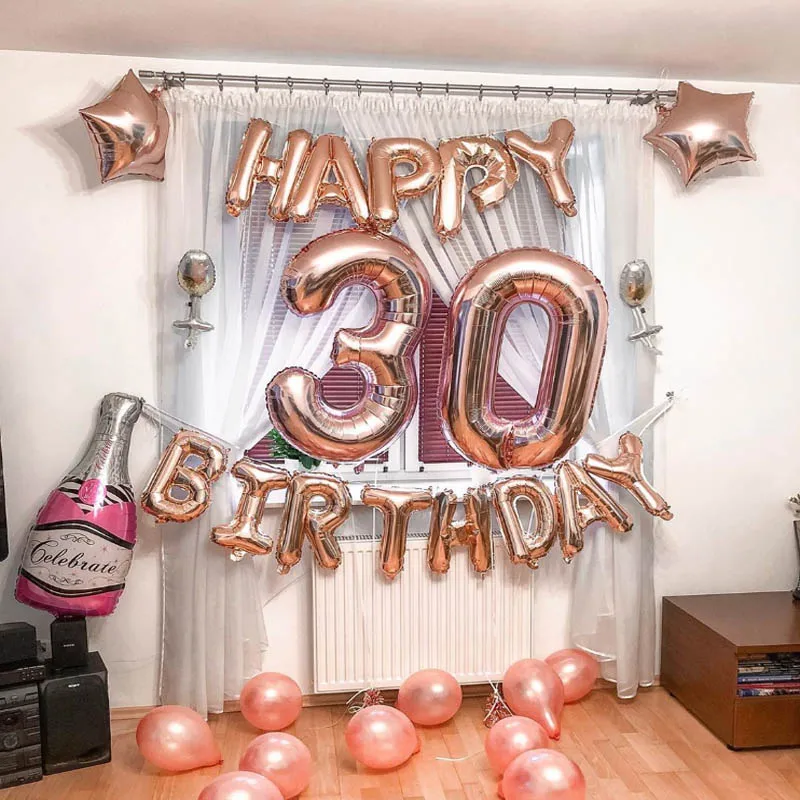 18 /"globo de la hoja Feliz 60º cumpleaños