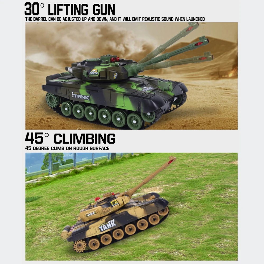  1:12 RC Tank Battle Military Panzer Armored Vehicle World Of Tanks 2.4G Radio Tank Children Electro