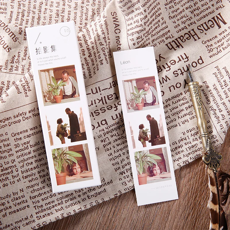 30pcs Classic Film Series Box Bookmark Aesthete Stationery Give A Gift To Someone Who Likes Reading