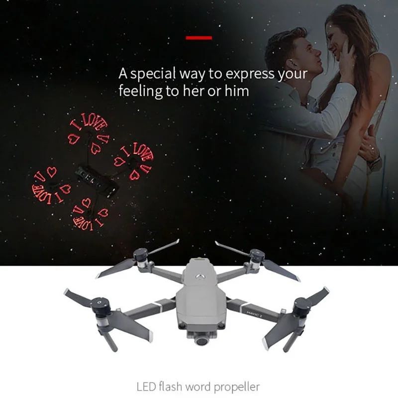 Для DJI Mavic 2 Pro Zoom Drone на заказ светодиодный фонарь аэродинамический дизайн Flash Paddle Flash программируемая Палитра с рисунком
